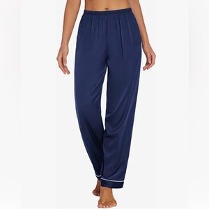 𝅺SILK Pajama Pants Women's Casual Long Lounge Pants Satin Sleepwear Pj Bottoms